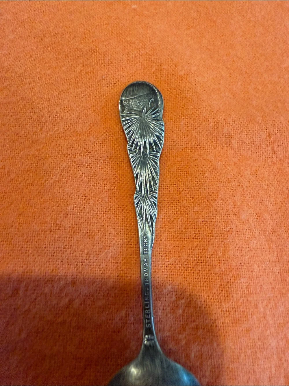 Vintage Thomas Tugby Alligator & Boy St. Augustine Silver 925 Souvenir Spoon